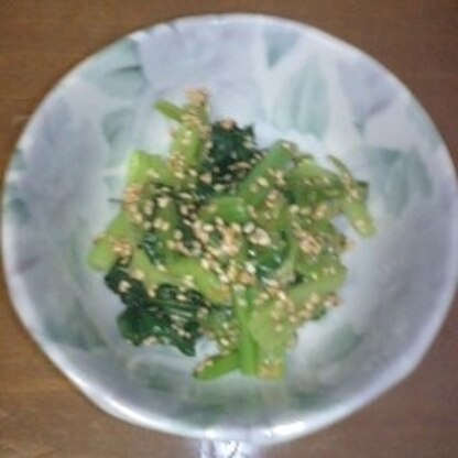 小松菜で作りました＾＾ゴマ酢でさっぱりと食べれますネ！美味しくごちそうさまでした～♪